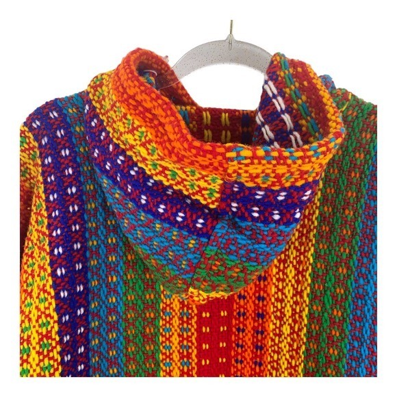 Ecuadorian NWOT Unisex  100% Sheep's Wool Multicolor Zipper Front Jacket Sz L‎ - Picture 4 of 4